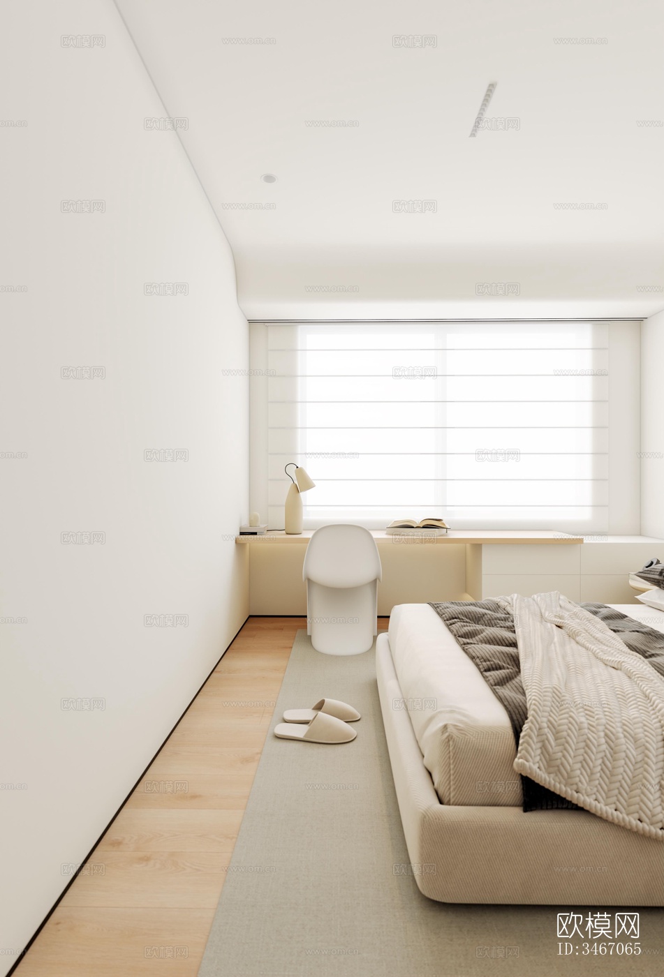 现代卧室效果图下载（渲染图3）