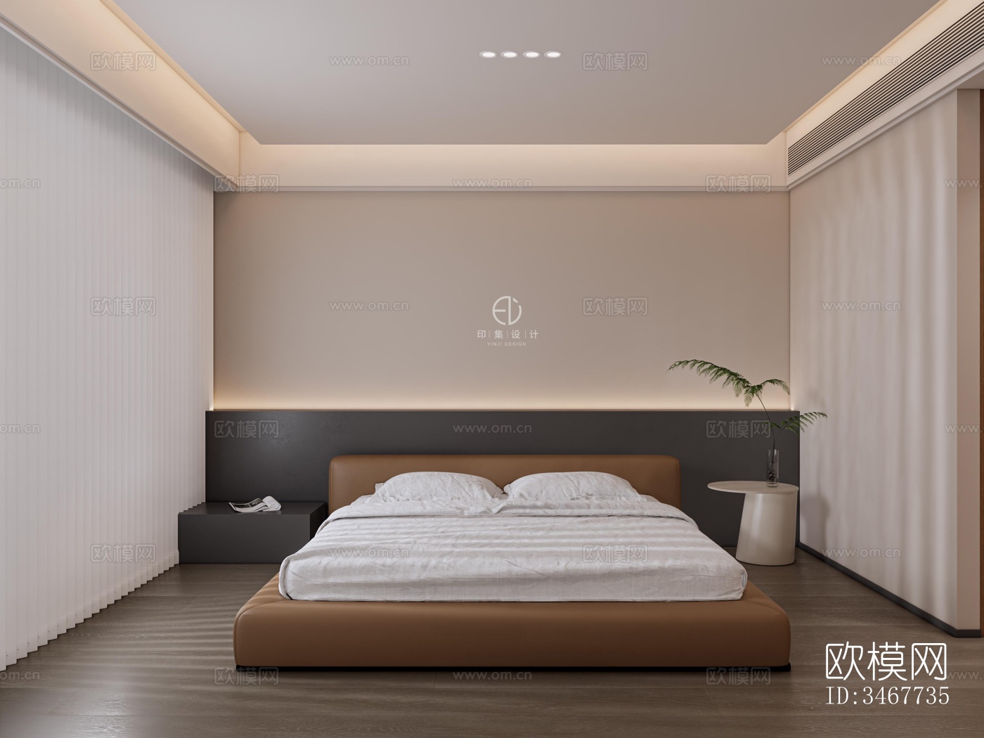 现代大平层效果图下载（渲染图4）