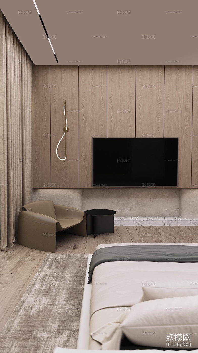 现代大平层效果图下载（渲染图7）