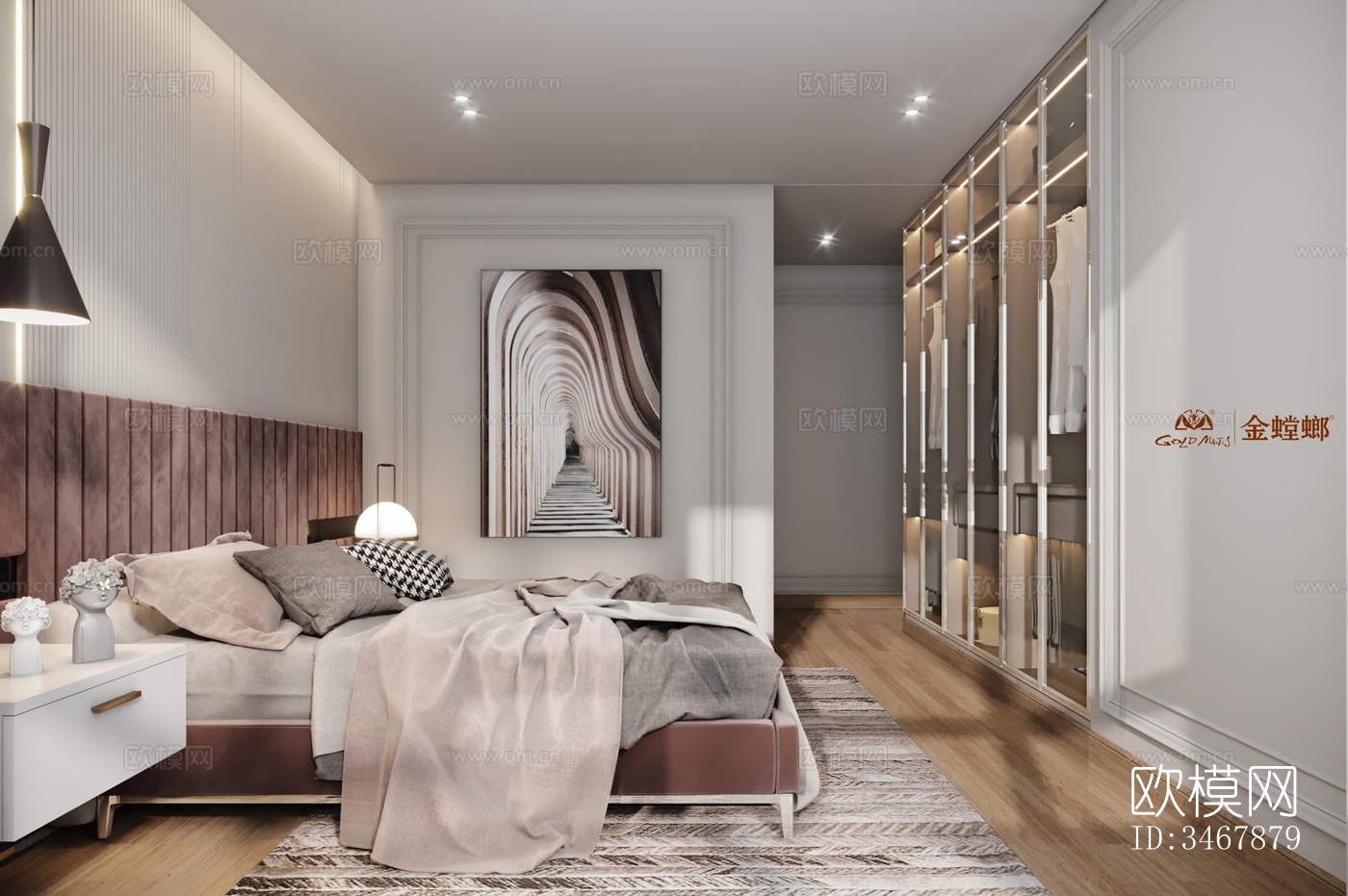 现代大平层效果图下载（渲染图4）