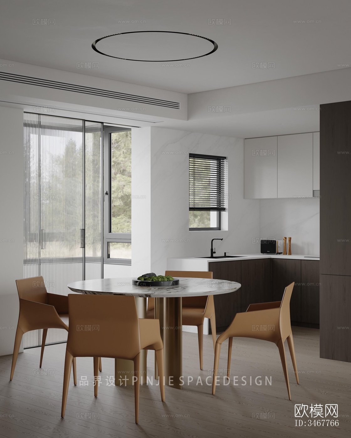 现代大平层效果图下载（渲染图13）