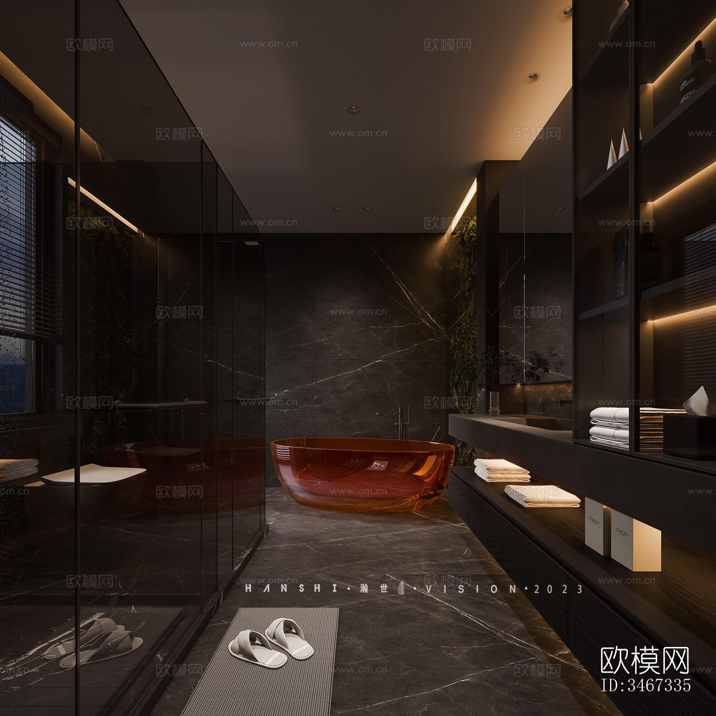 现代大平层效果图下载（渲染图8）