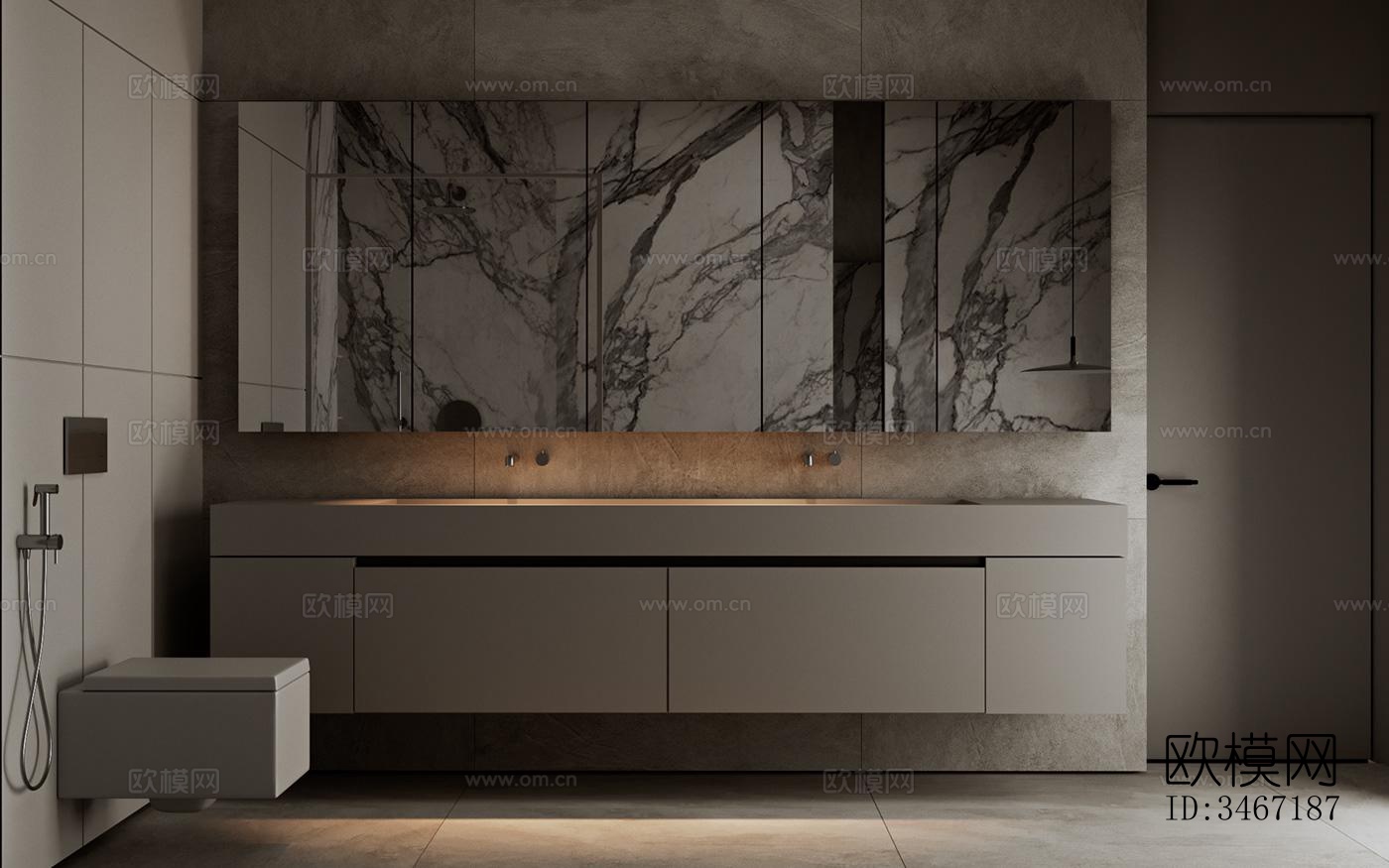 现代大平层效果图下载（渲染图10）