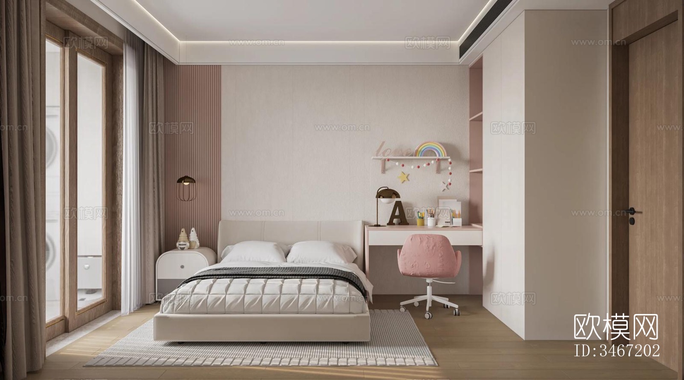 现代大平层效果图下载（渲染图14）