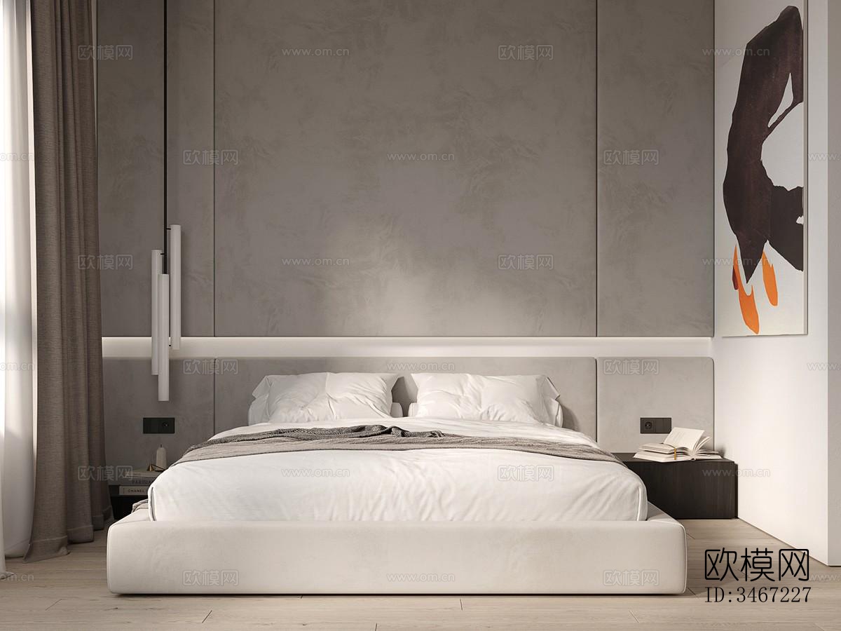 现代大平层效果图下载（渲染图2）