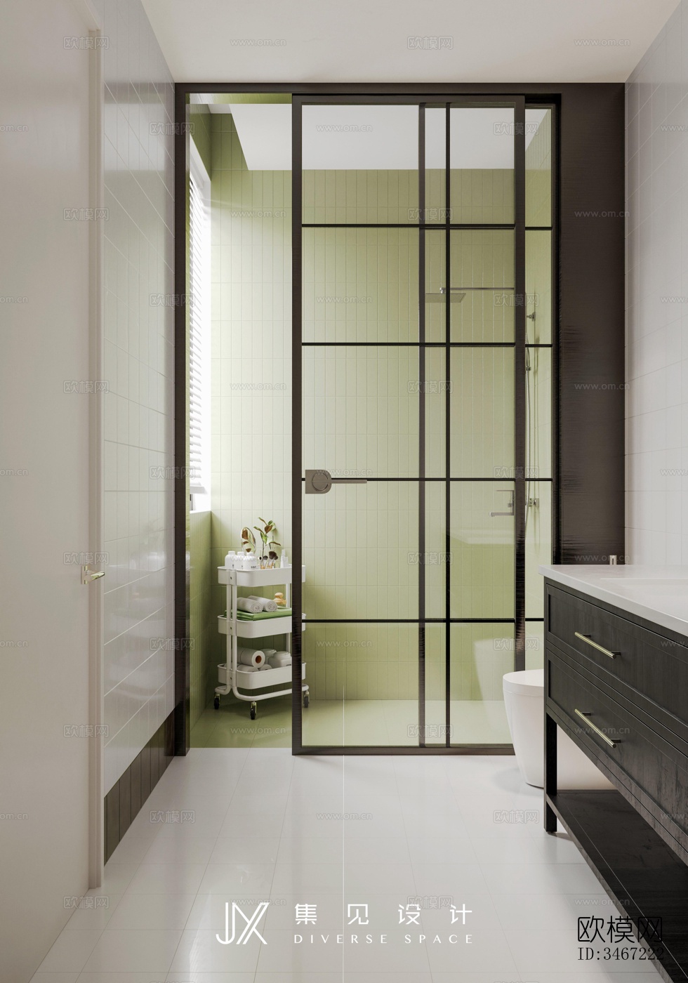 现代大平层效果图下载（渲染图8）