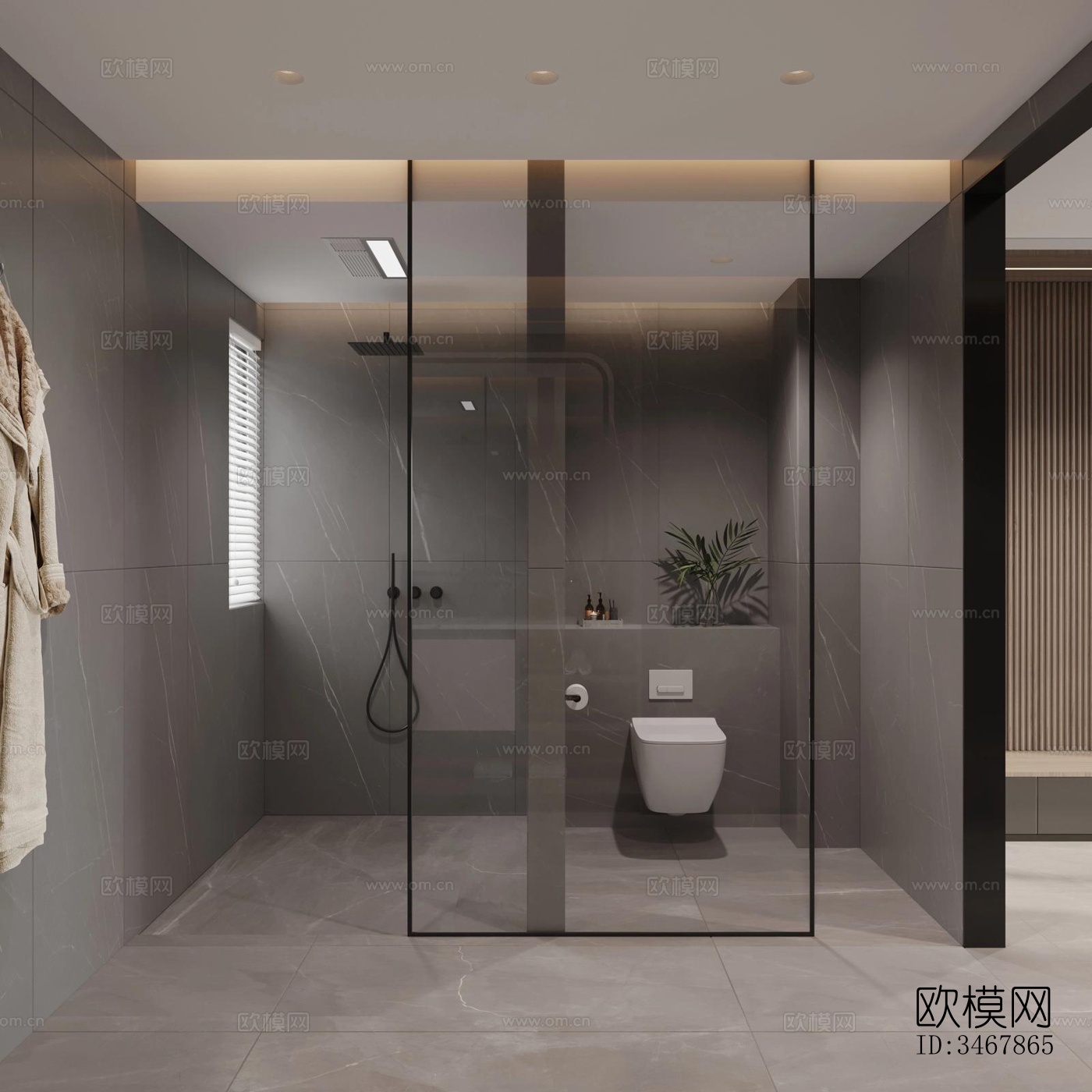 现代大平层效果图下载（渲染图8）