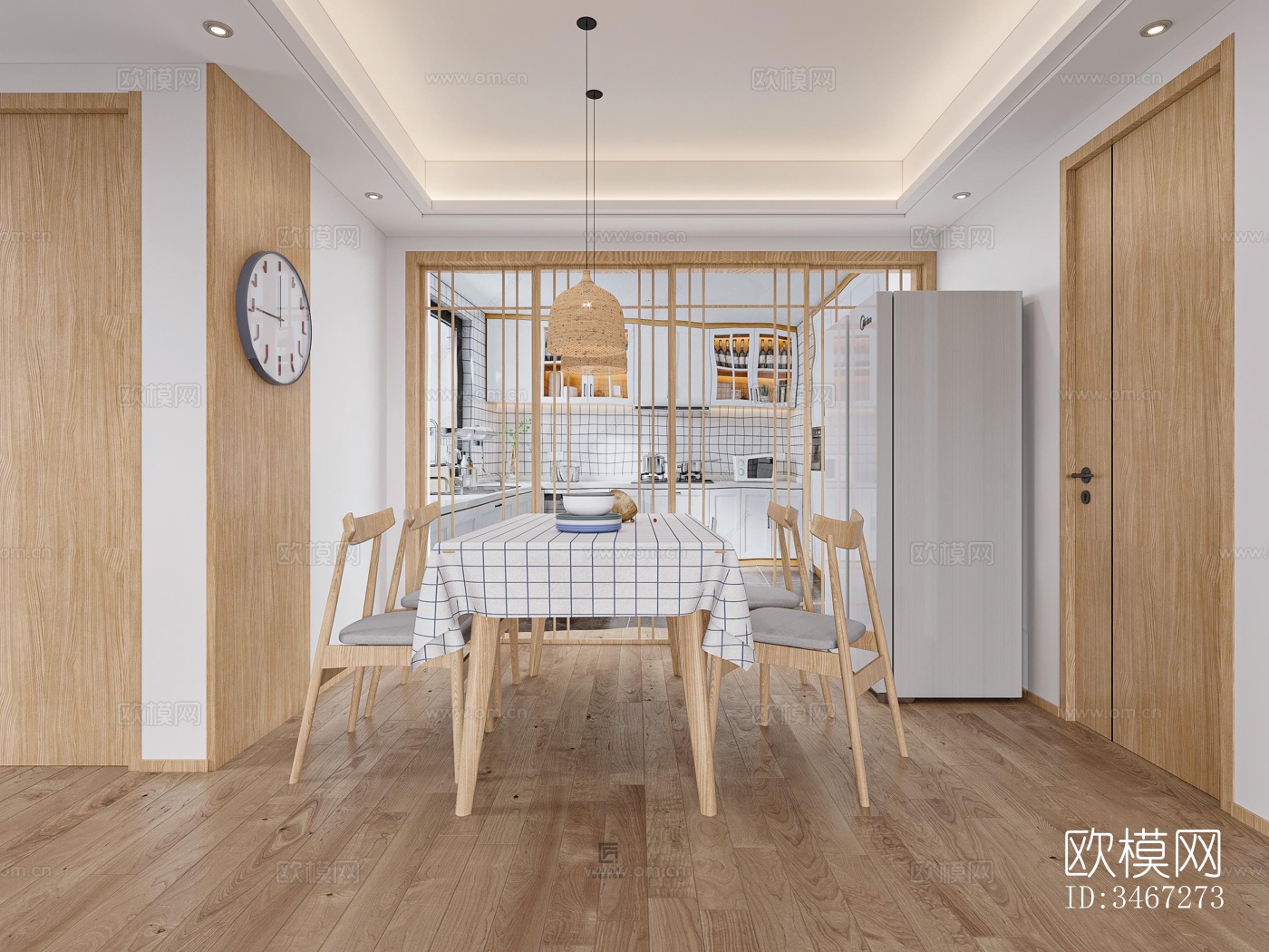 现代大平层效果图下载（渲染图7）