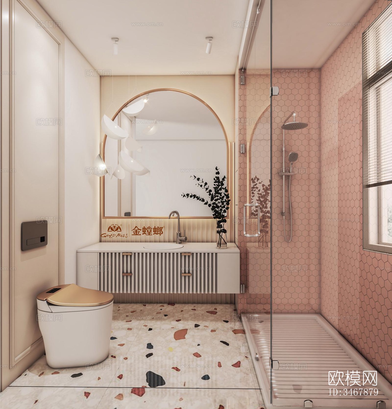 现代大平层效果图下载（渲染图1）