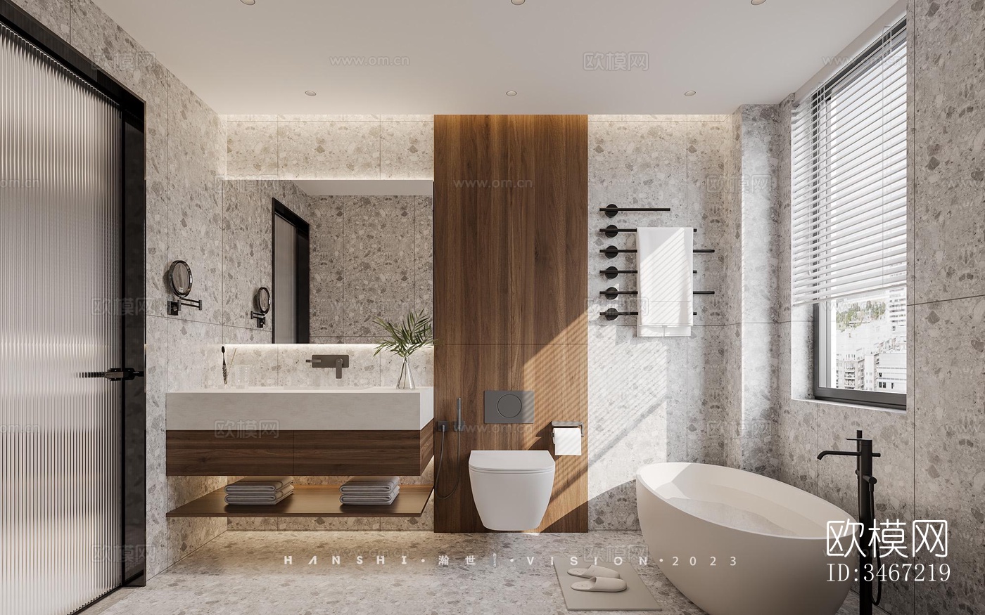 现代大平层效果图下载（渲染图6）