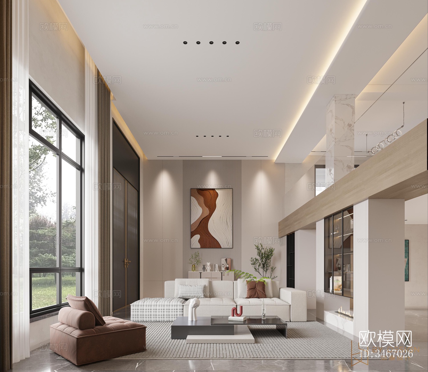 现代别墅效果图下载（渲染图2）