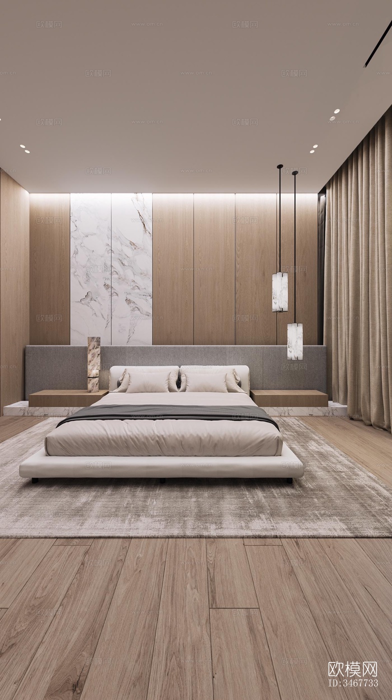 现代大平层效果图下载（渲染图8）