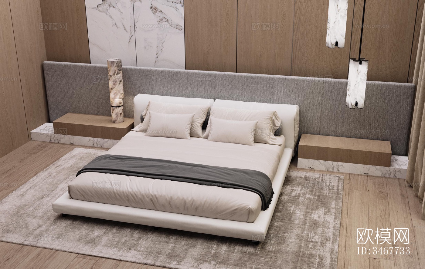 现代大平层效果图下载（渲染图5）