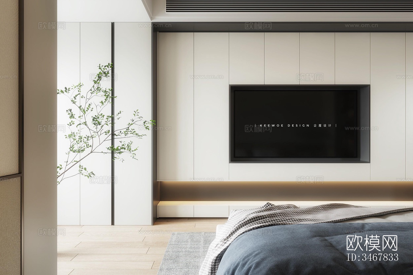 现代大平层效果图下载（渲染图10）