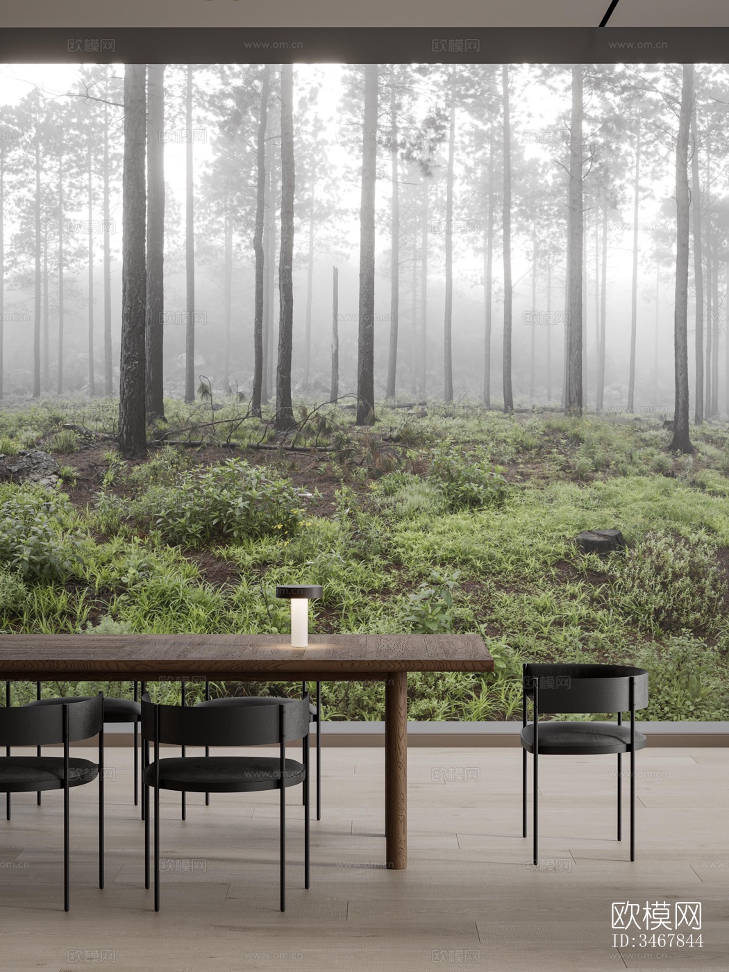 现代大平层效果图下载（渲染图12）