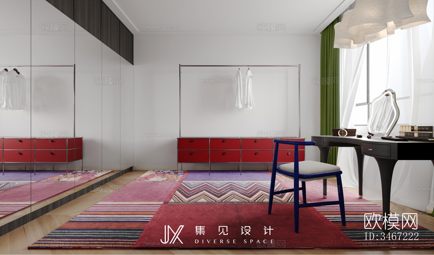 现代大平层效果图下载（渲染图11）