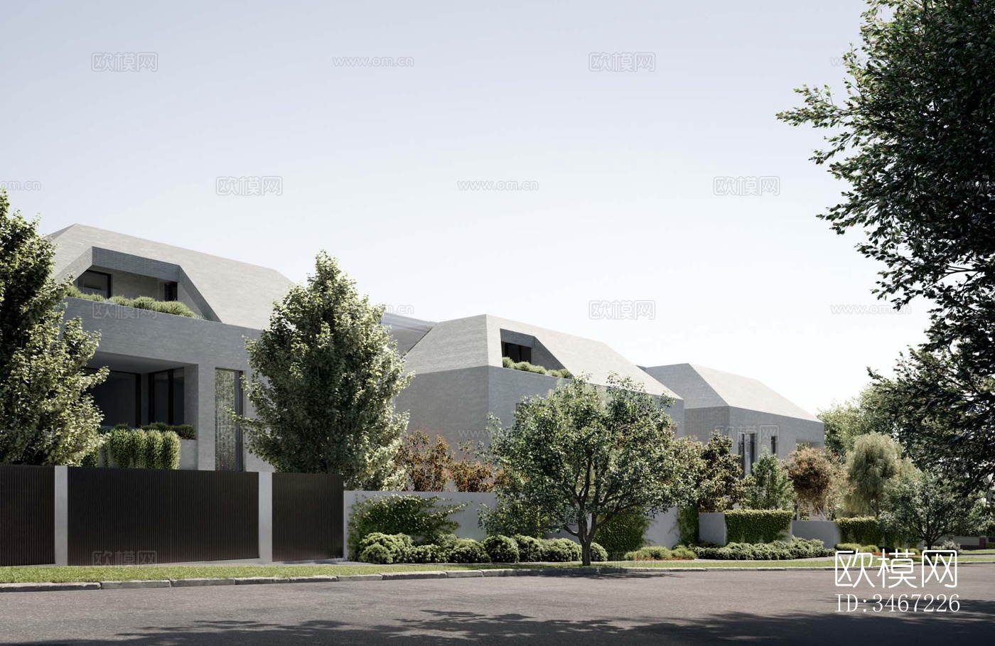 现代大平层效果图下载（渲染图11）