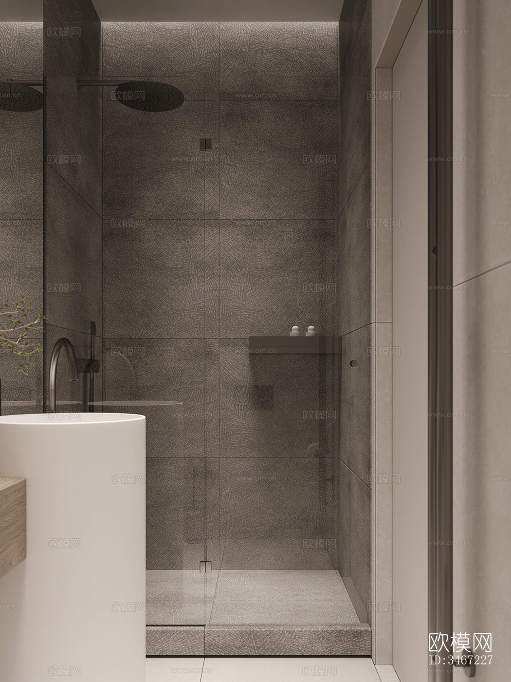 现代大平层效果图下载（渲染图11）