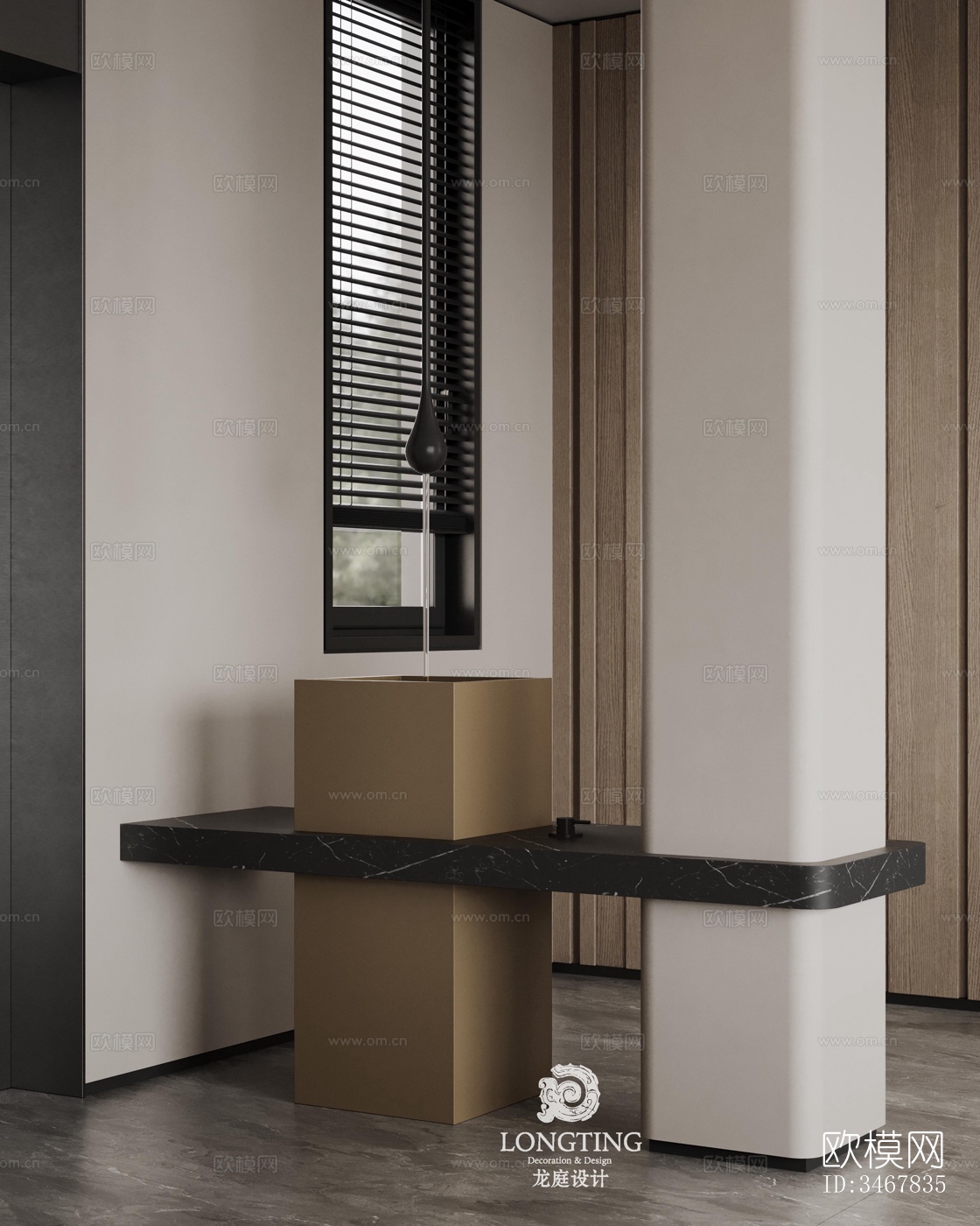 现代大平层效果图下载（渲染图5）