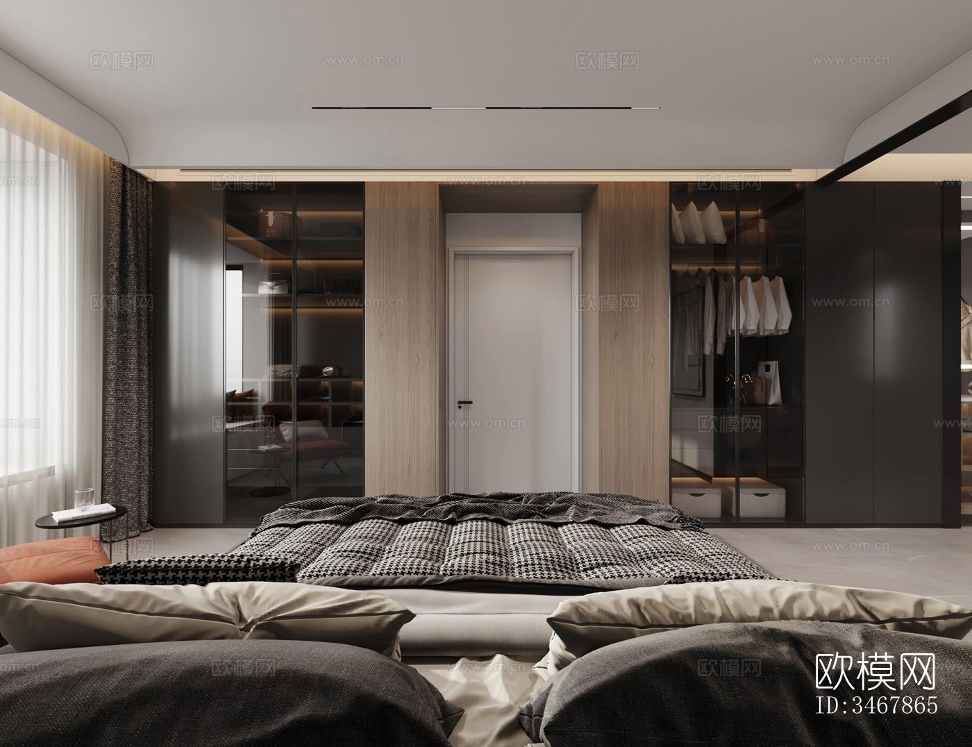 现代大平层效果图下载（渲染图11）