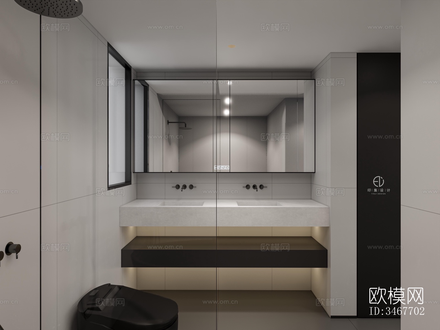 现代大平层效果图下载（渲染图9）