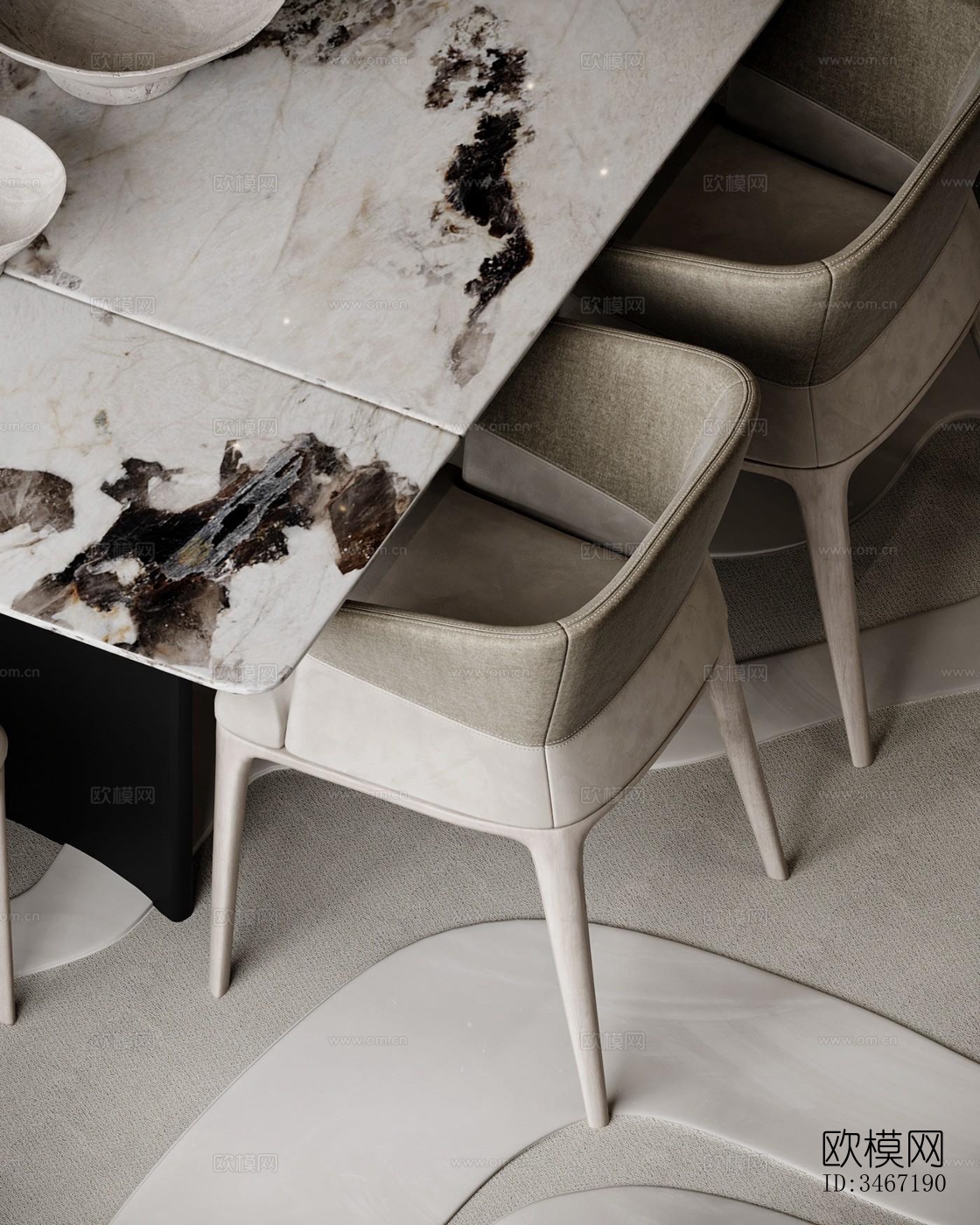 现代大平层效果图下载（渲染图7）