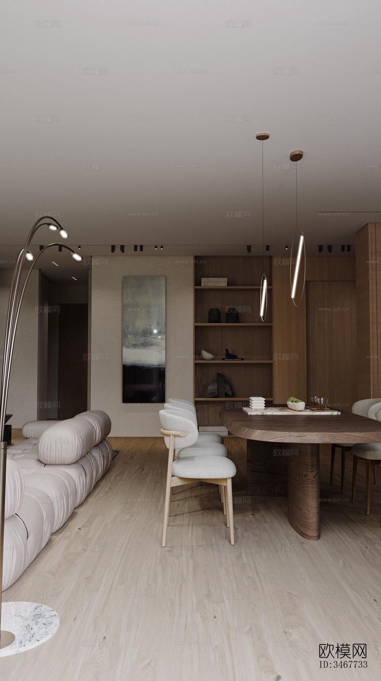 现代大平层效果图下载（渲染图17）