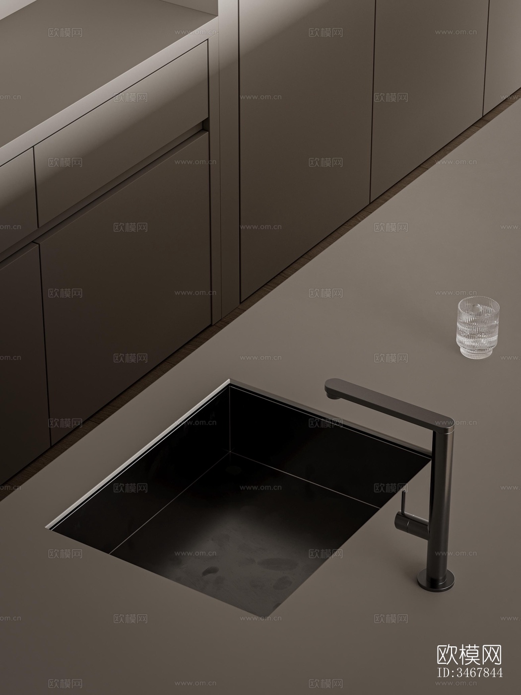 现代大平层效果图下载（渲染图2）