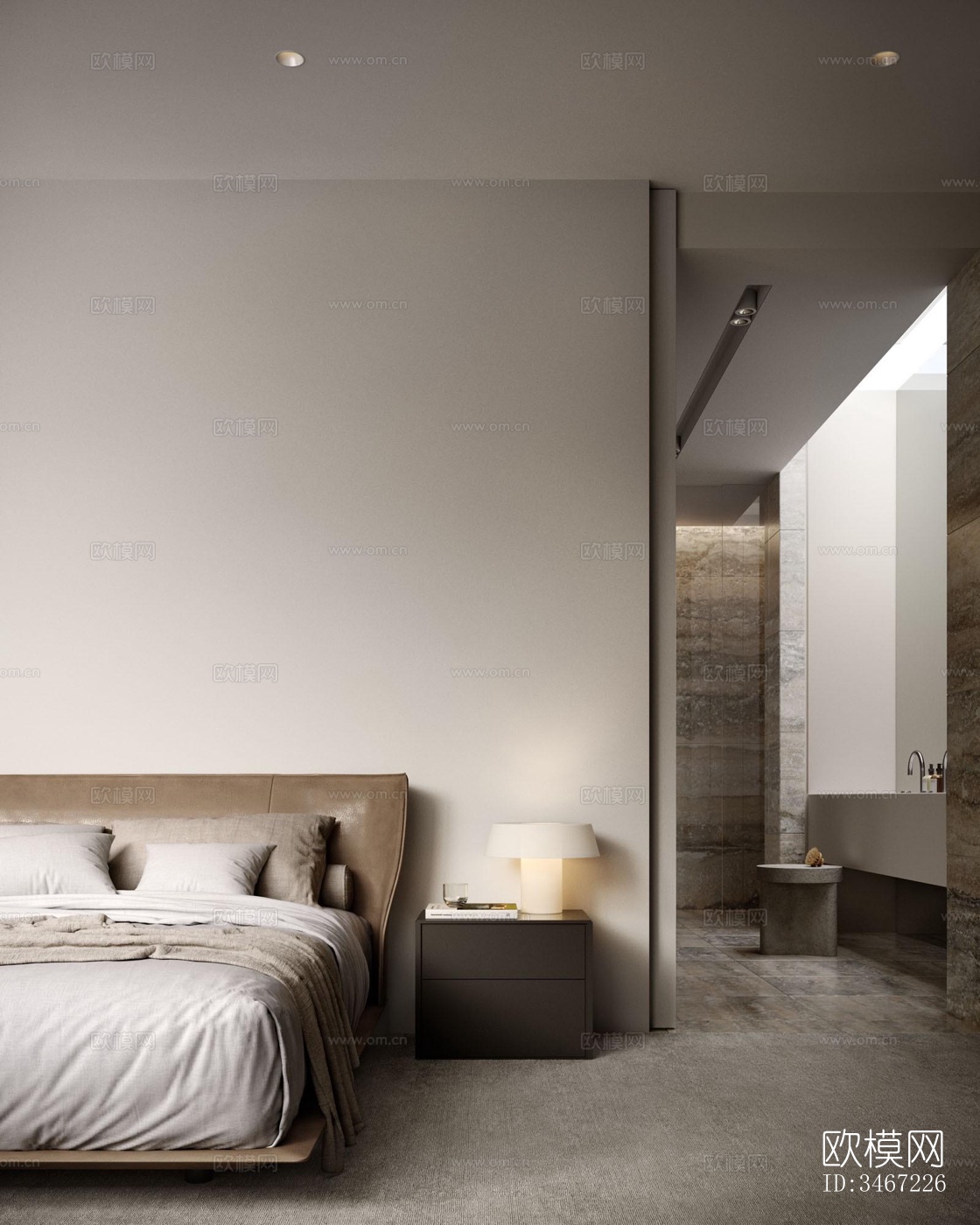 现代大平层效果图下载（渲染图8）