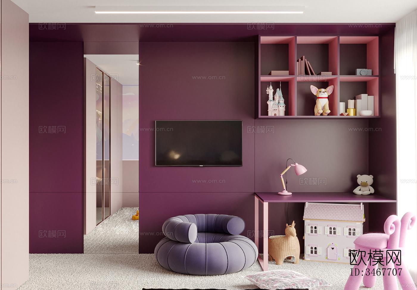 现代大平层效果图下载（渲染图7）