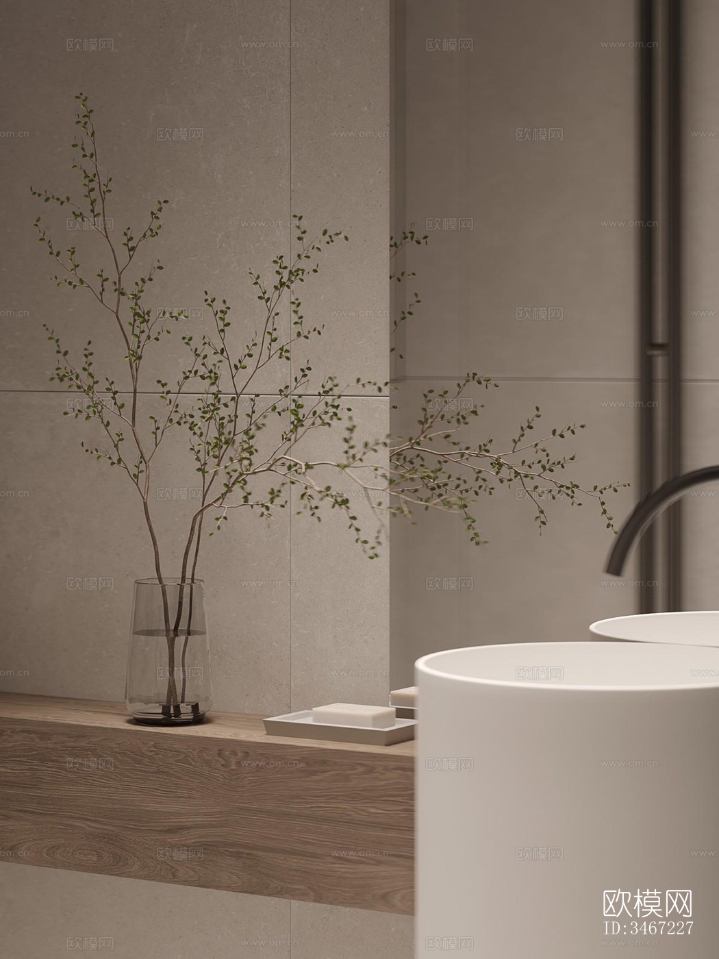 现代大平层效果图下载（渲染图13）