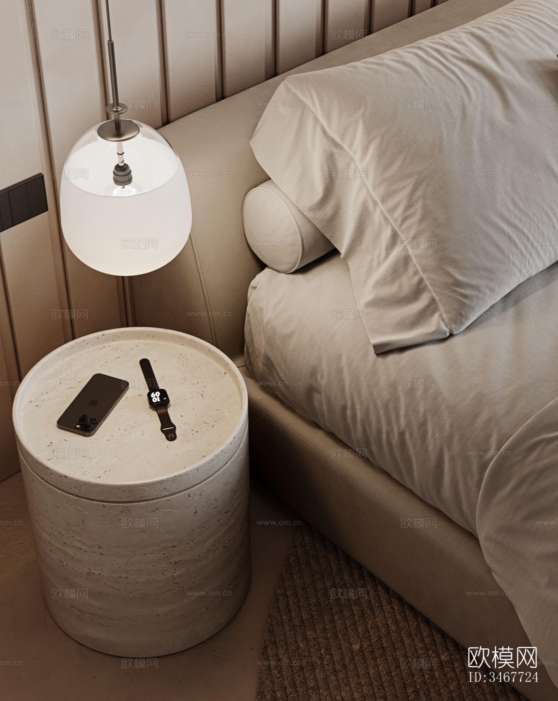 现代大平层效果图下载（渲染图4）