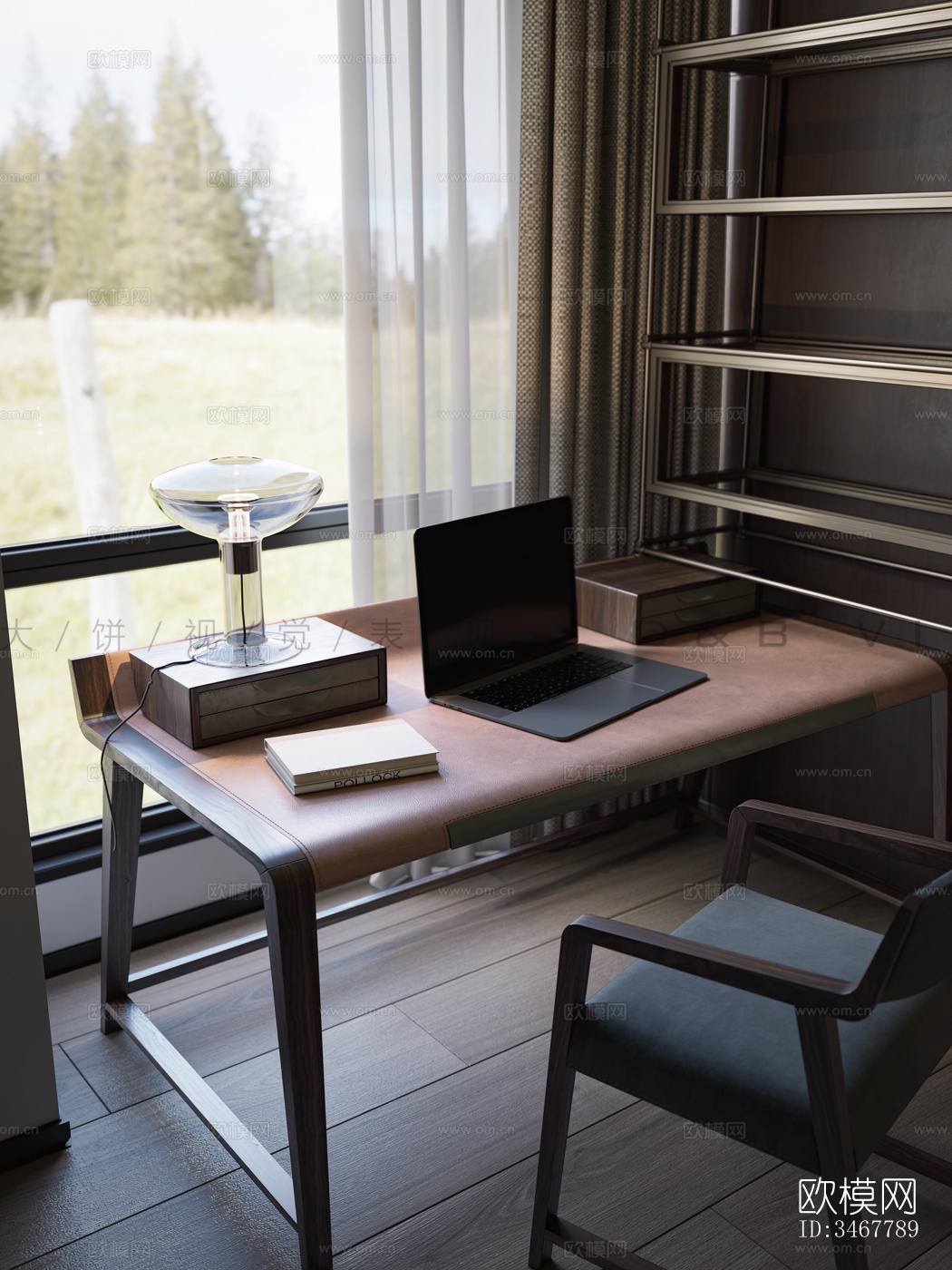 现代大平层效果图下载（渲染图10）