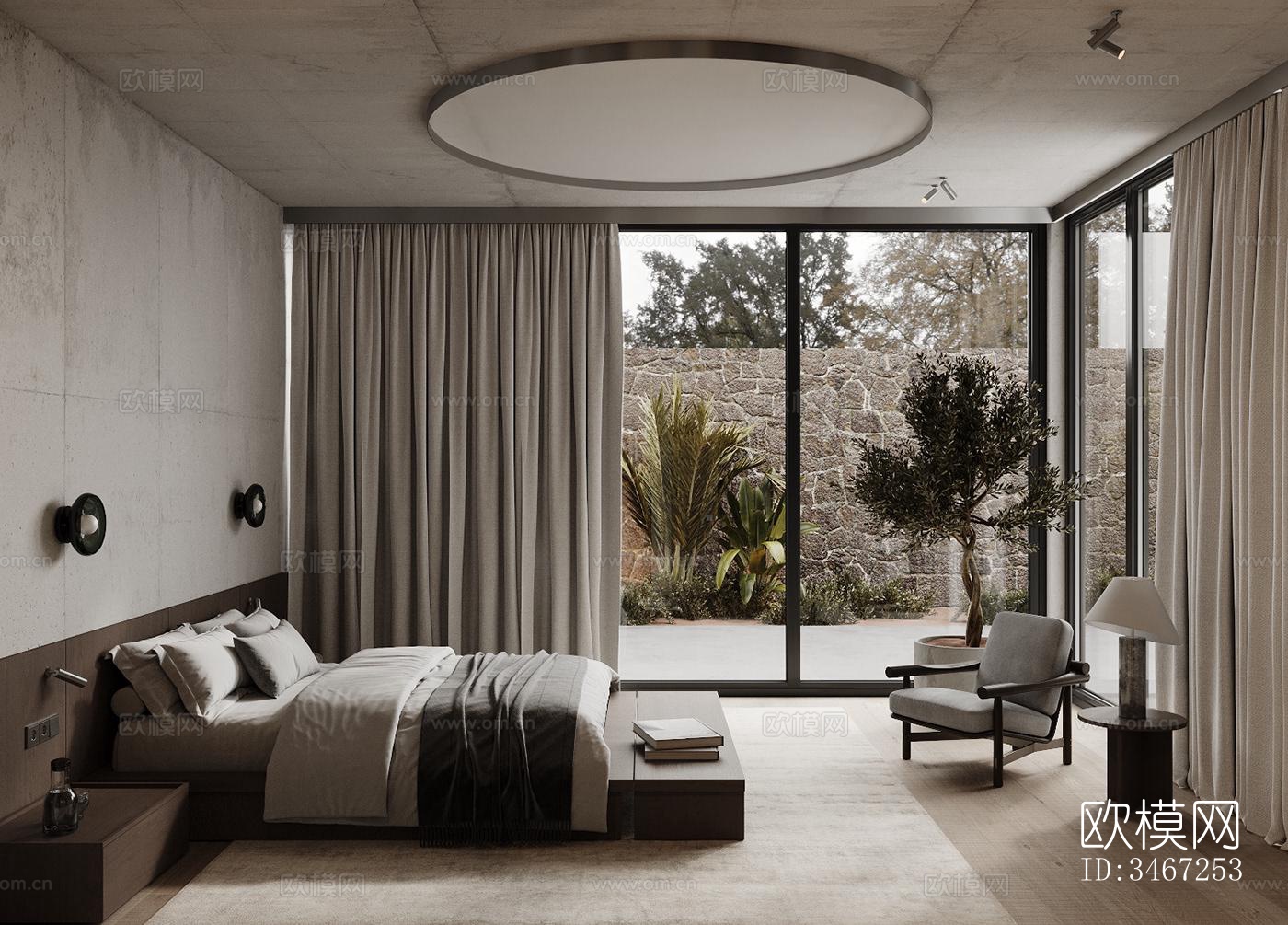 现代大平层效果图下载（渲染图9）