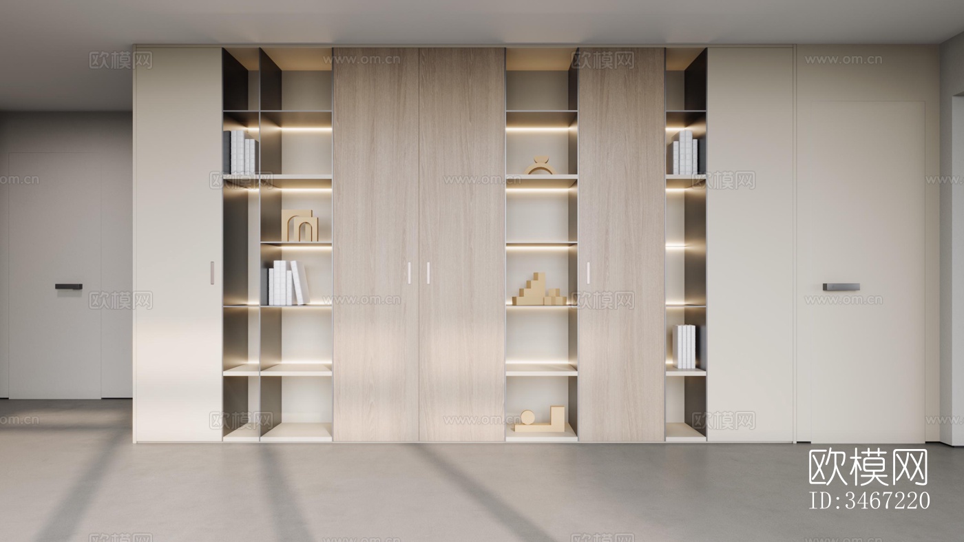 现代大平层效果图下载（渲染图6）