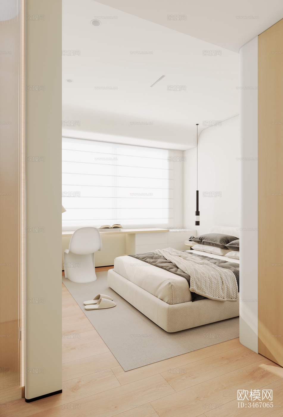 现代卧室效果图下载（渲染图2）