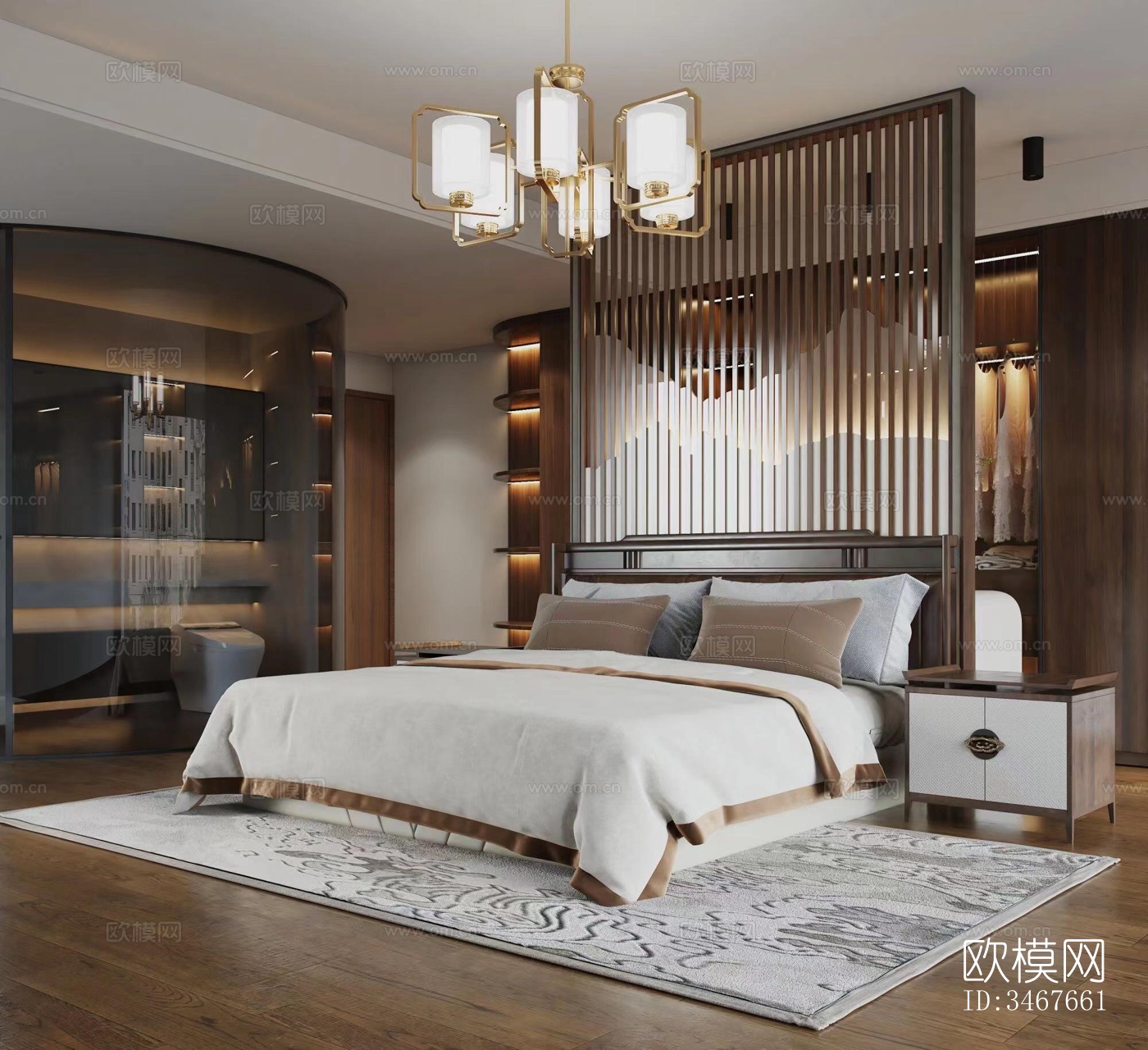 现代大平层效果图下载（渲染图5）