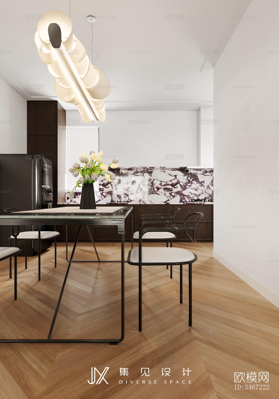 现代大平层效果图下载（渲染图20）