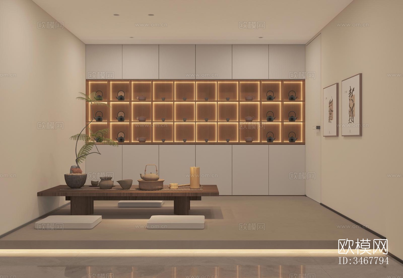 现代大平层效果图下载（渲染图5）