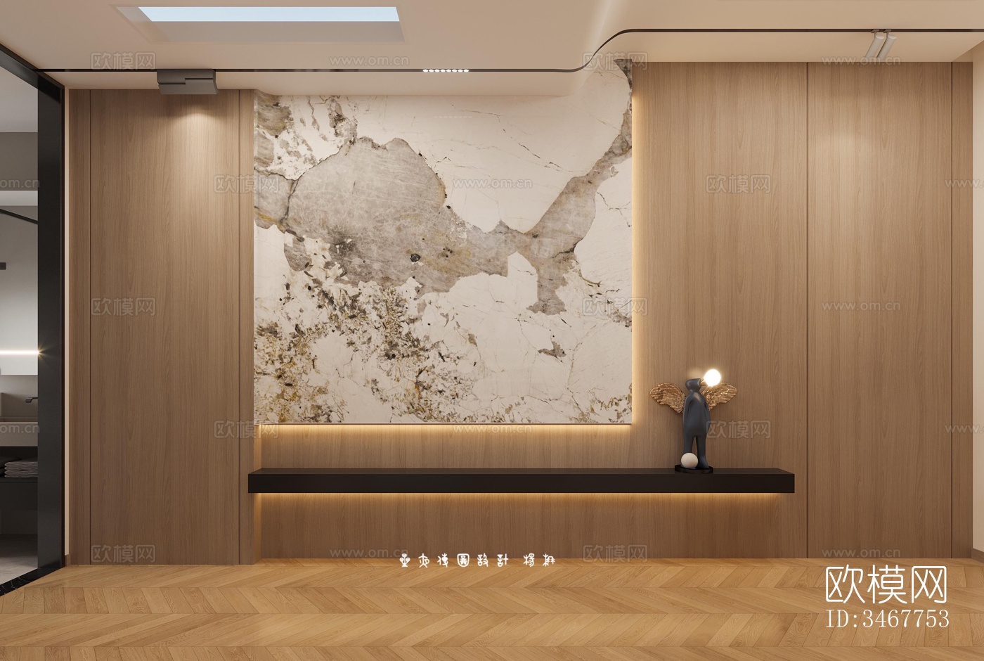 现代大平层效果图下载（渲染图5）