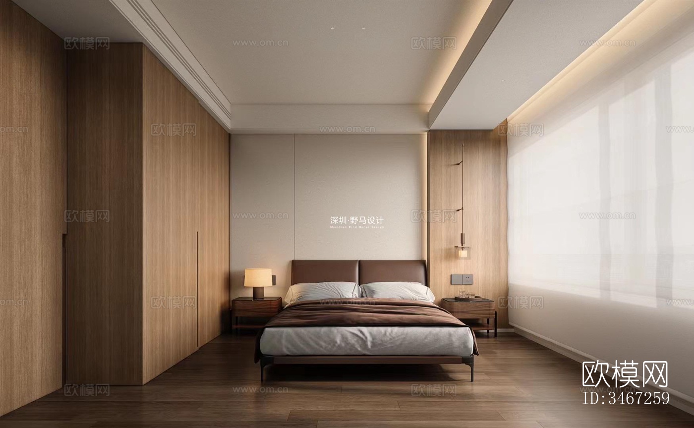 现代大平层效果图下载（渲染图6）