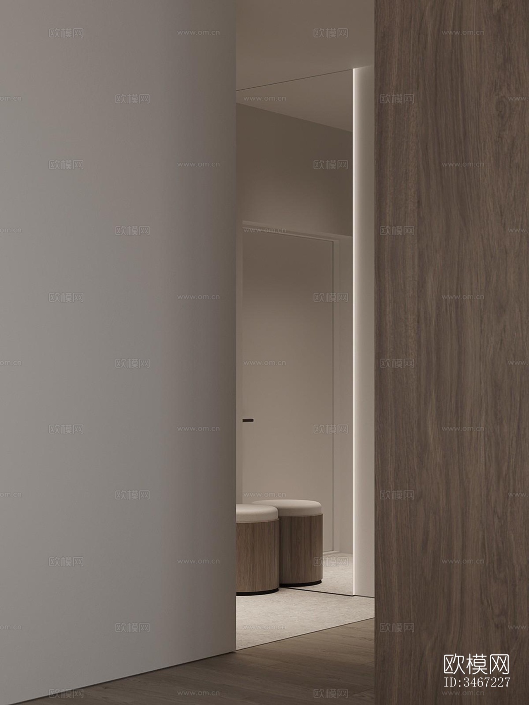 现代大平层效果图下载（渲染图18）