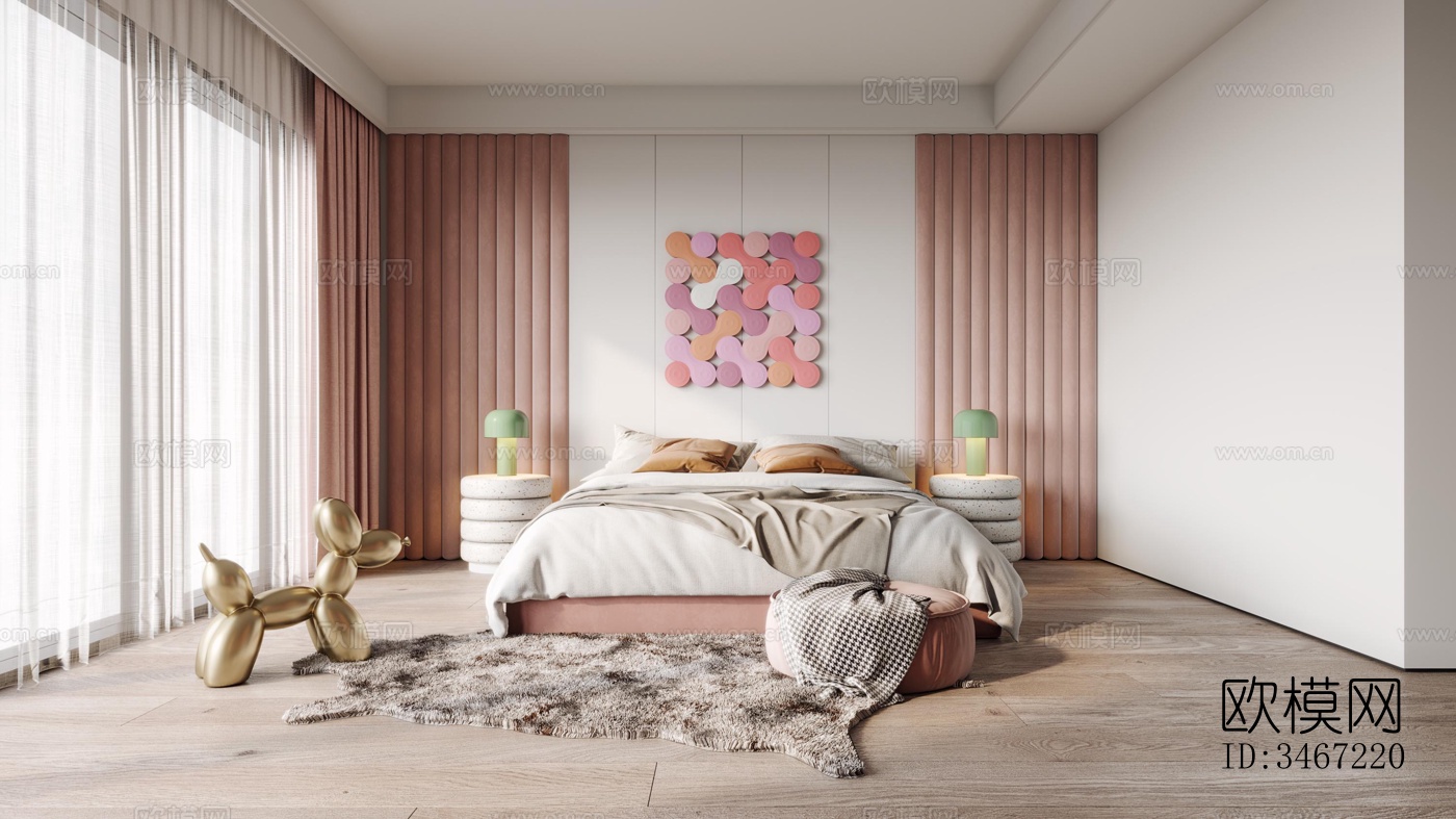 现代大平层效果图下载（渲染图17）