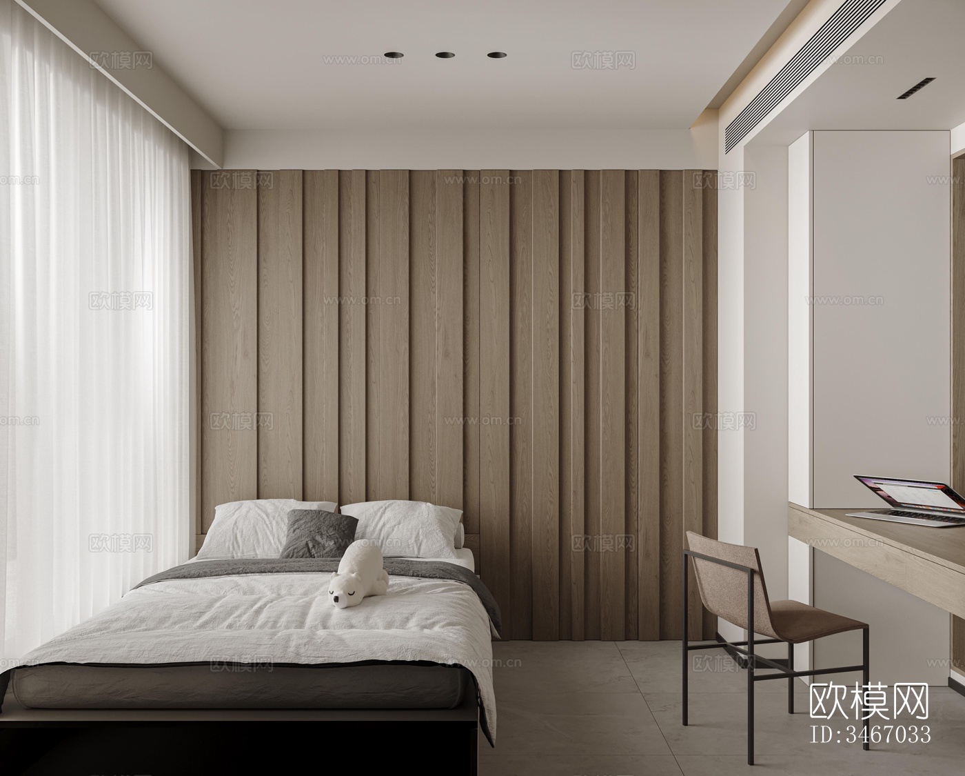 现代卧室效果图下载（渲染图5）