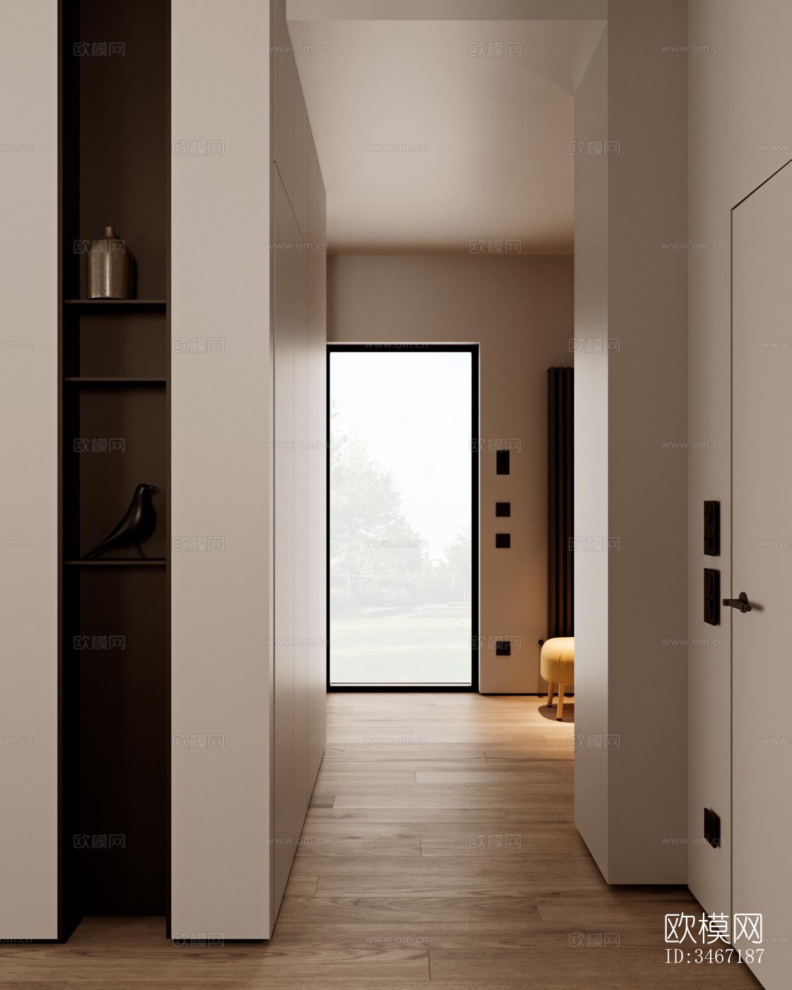 现代大平层效果图下载（渲染图15）