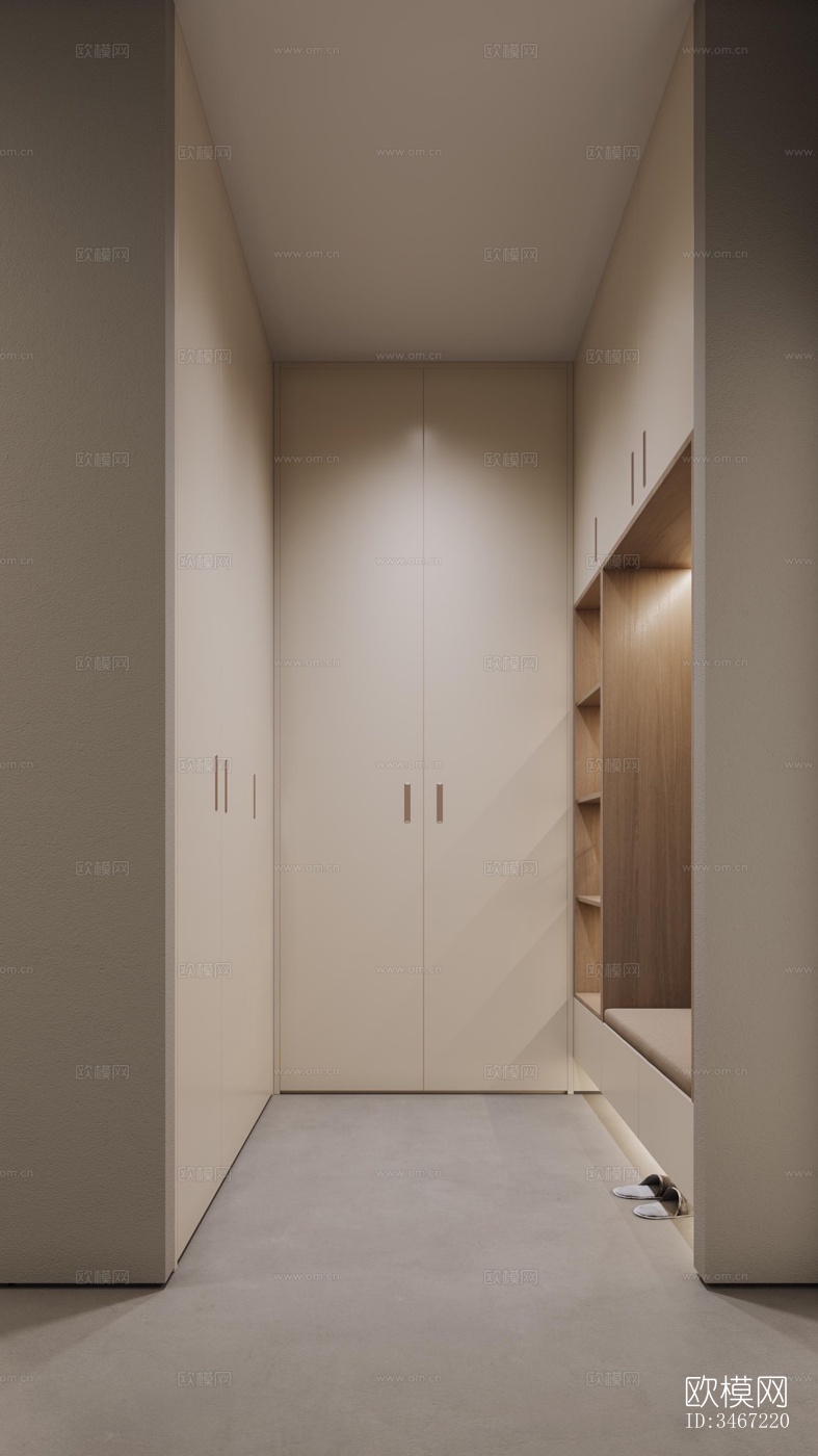 现代大平层效果图下载（渲染图8）