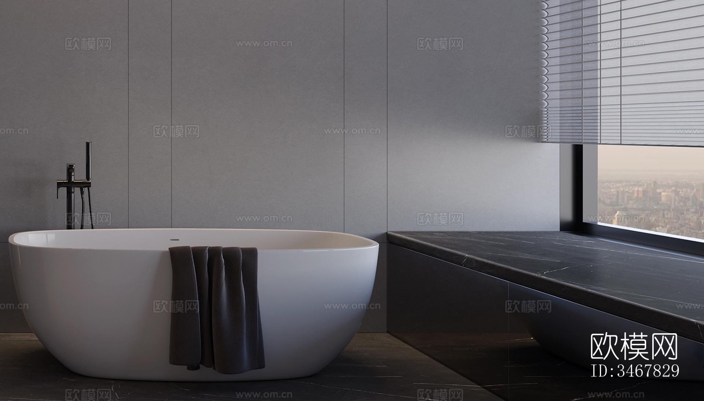 现代大平层效果图下载（渲染图5）