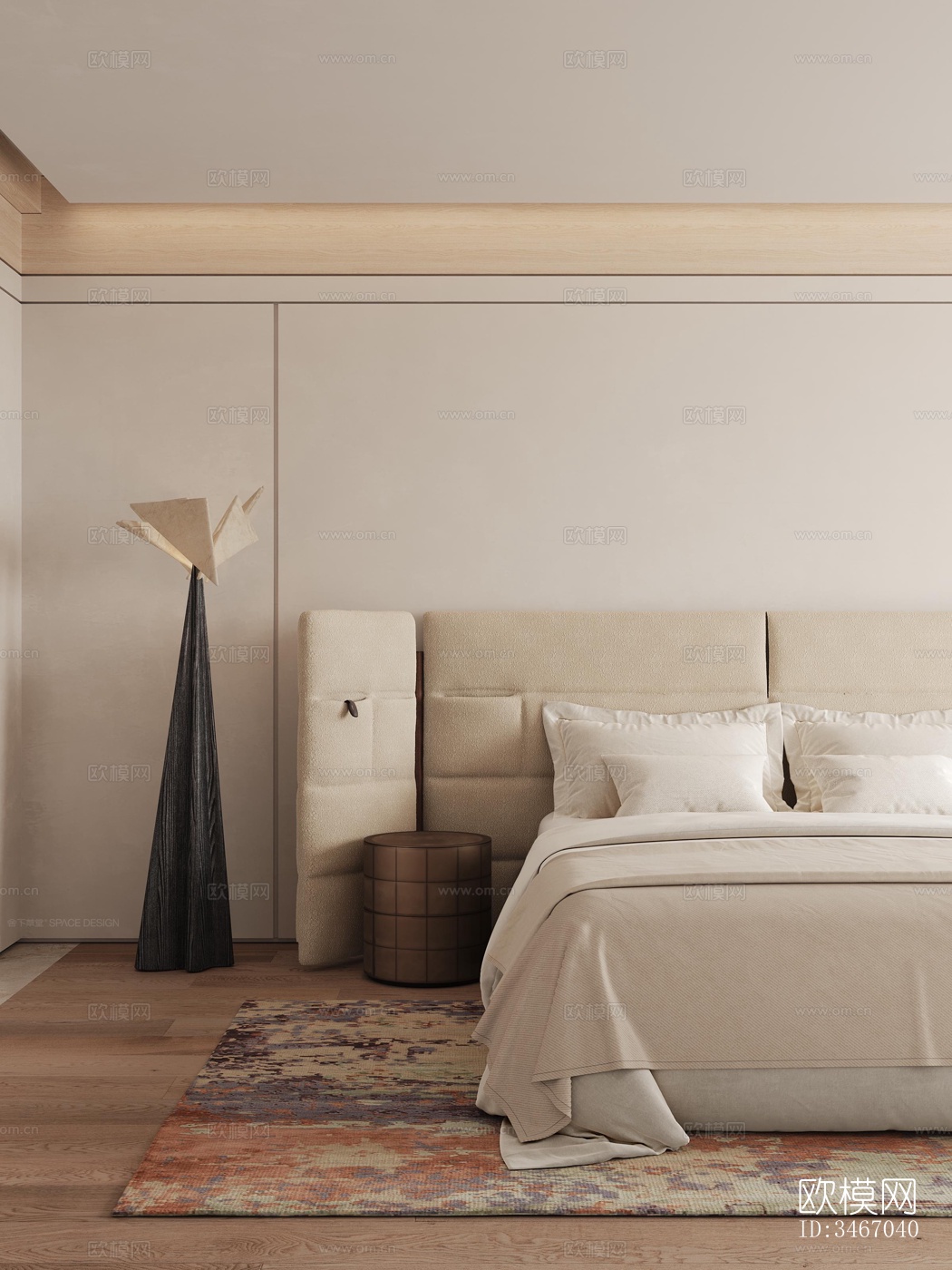 现代卧室效果图下载（渲染图3）