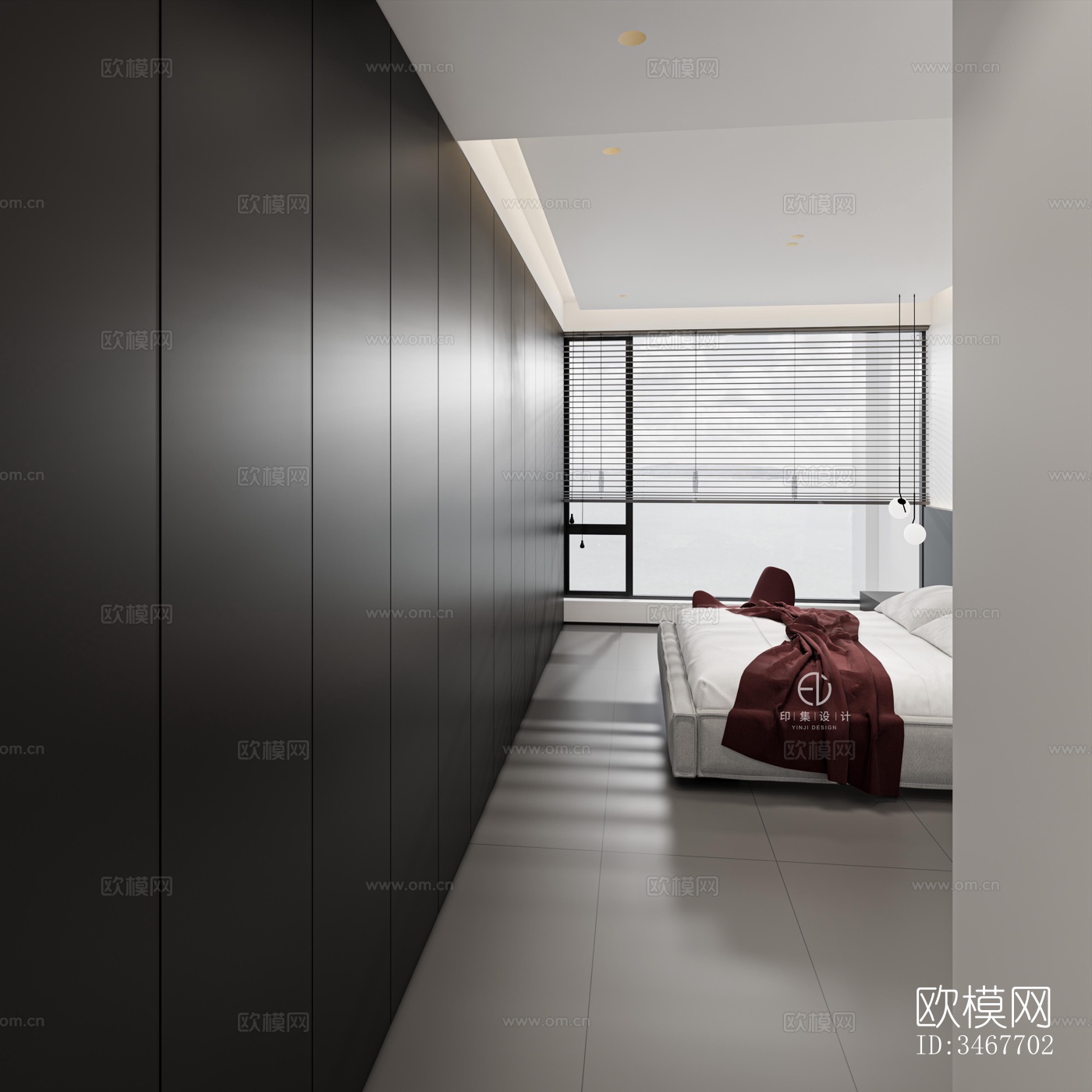 现代大平层效果图下载（渲染图6）