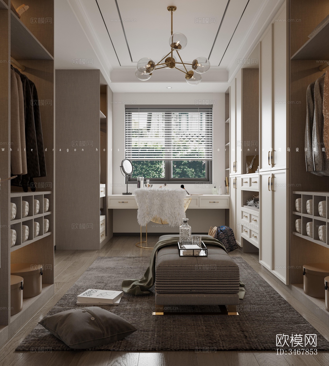 现代大平层效果图下载（渲染图11）